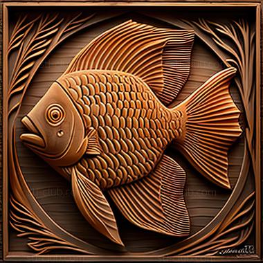 3D мадэль Нитчатая рыба st Gourami (STL)